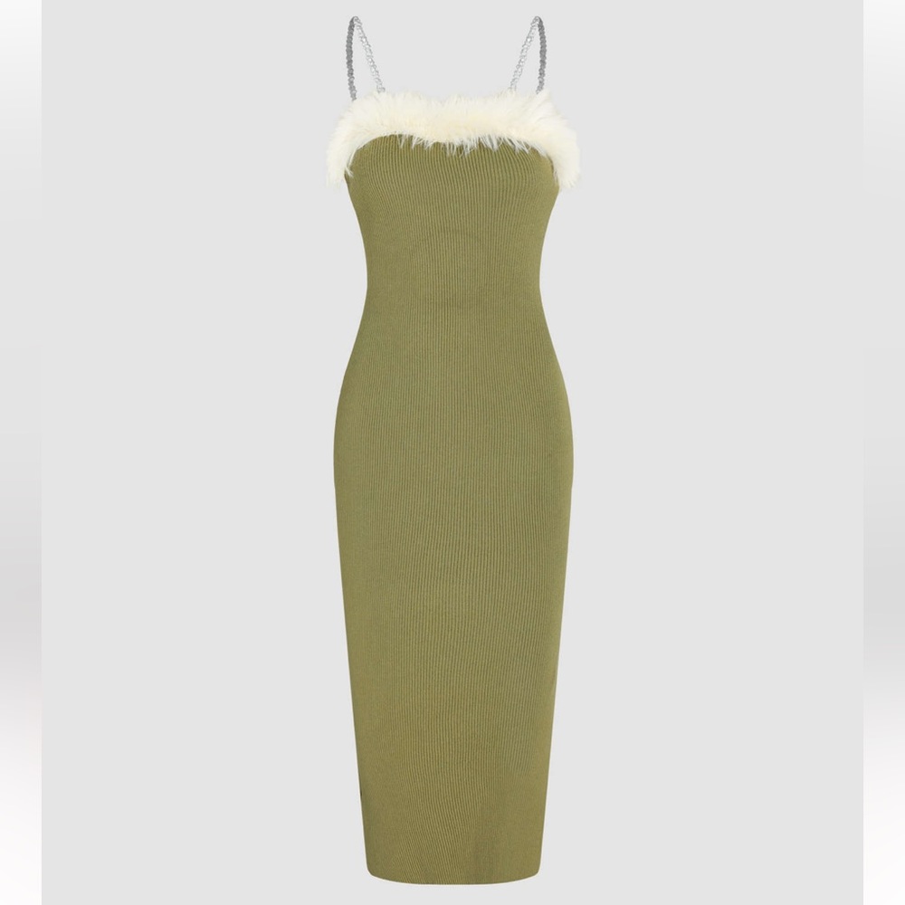Split knitted dress